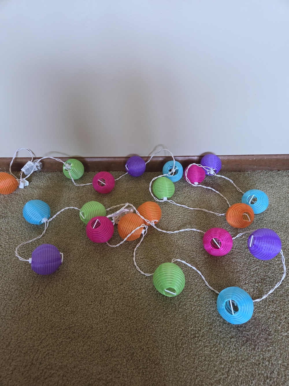 Colorful Paper Lantern String Lights - Multi-Color Party Decoration